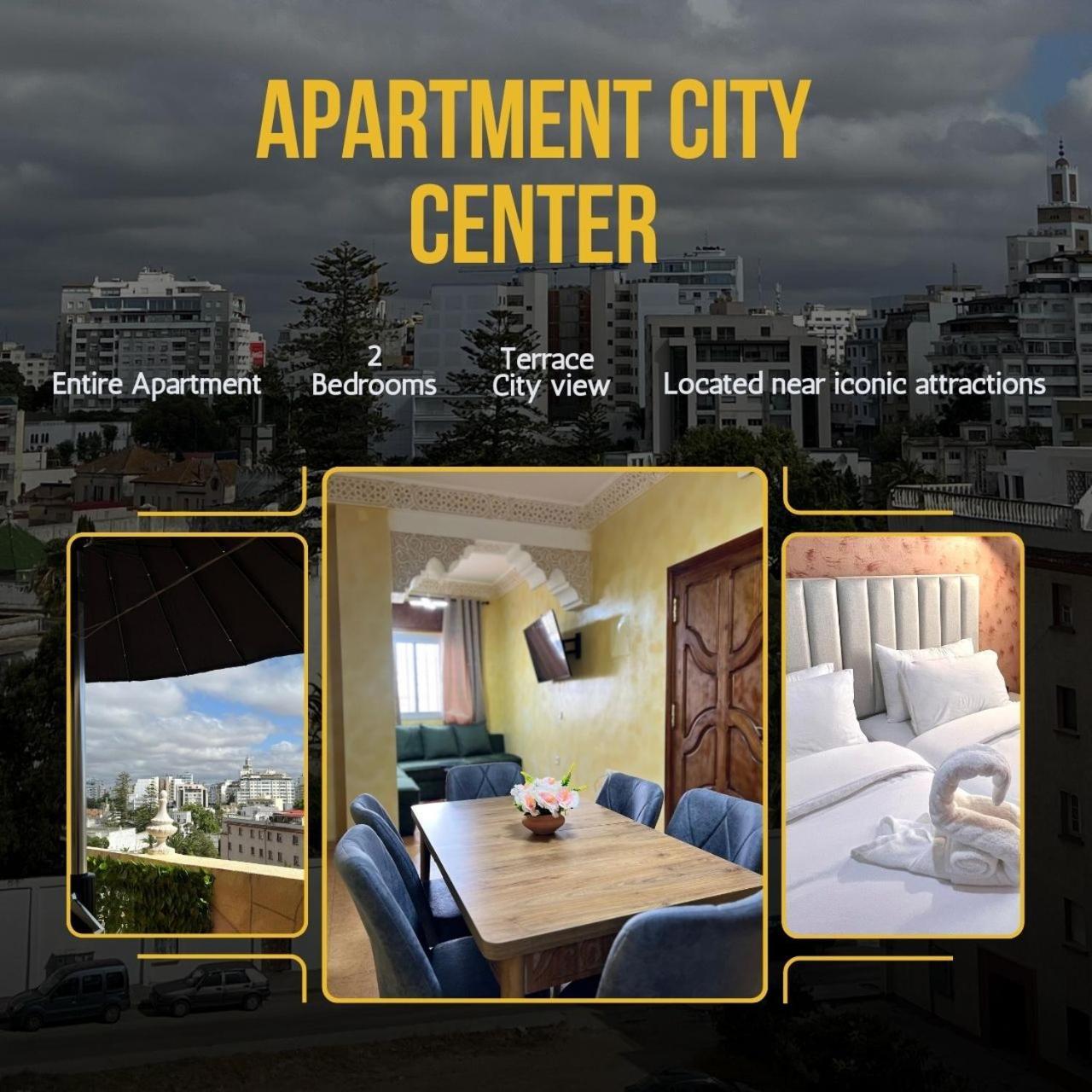 Apartment City Center Panoramic View Terrace Tanger Exterior foto